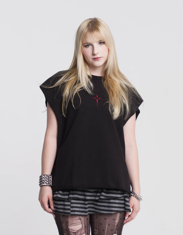 Stitches Sleeveless Tee