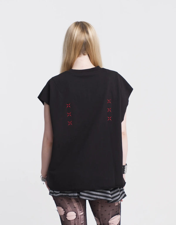 Stitches Sleeveless Tee