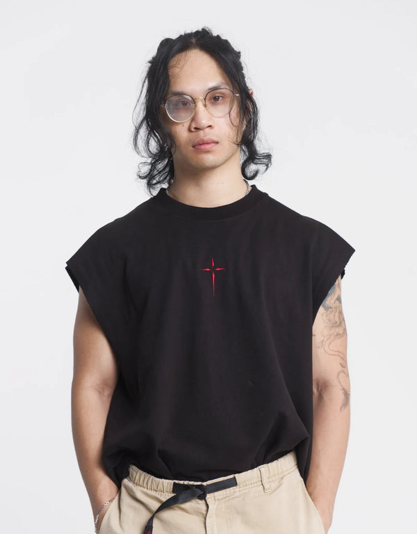 Stitches Sleeveless Tee